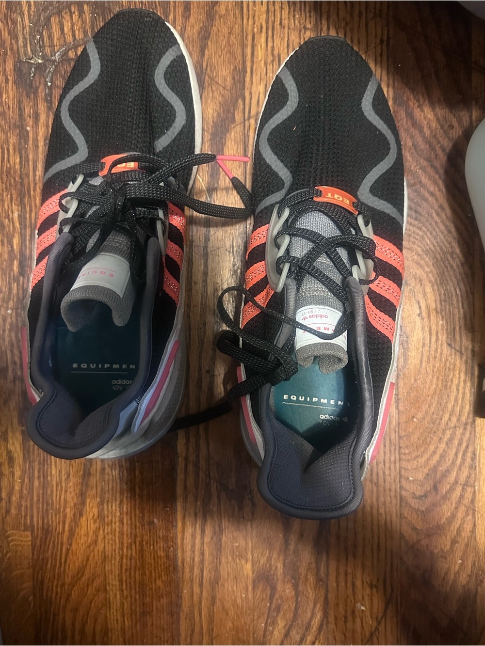 adidas Men’s Black & Coral Lifestyle Sneakers